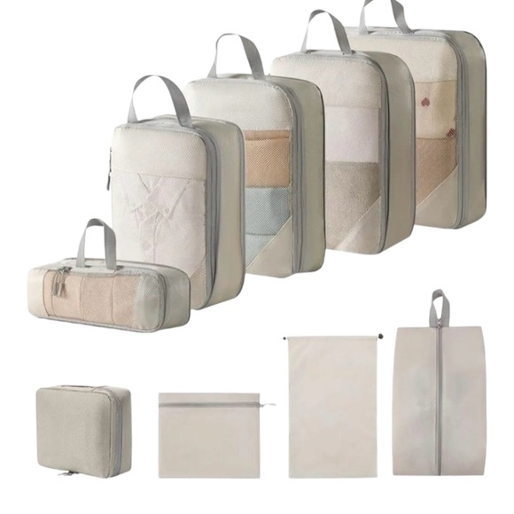 Other - Travel Packing Cube Set - Beige and Gray